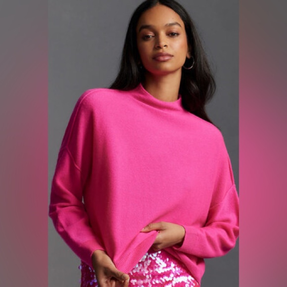 Pilcro Alani Mock Neck Cashmere from Anthropologie